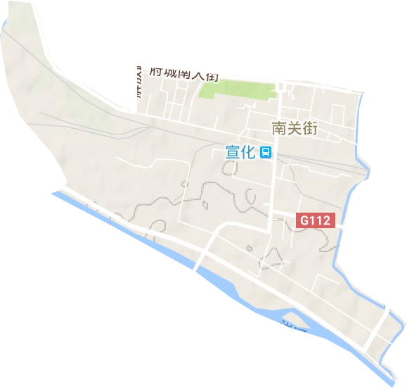 南关街道地形地图