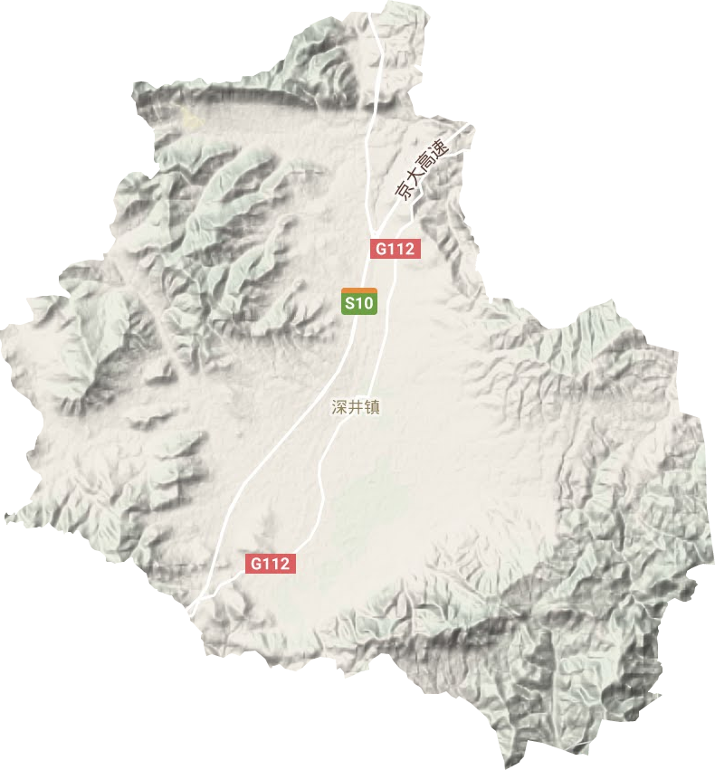 深井镇地形地图