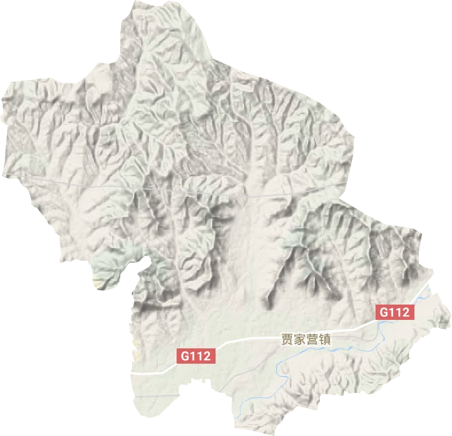 贾家营镇地形地图