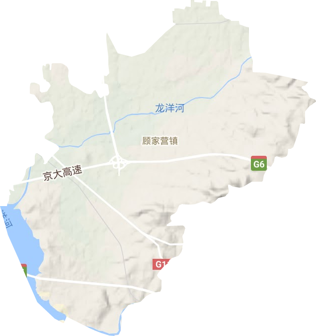 顾家营镇地形地图