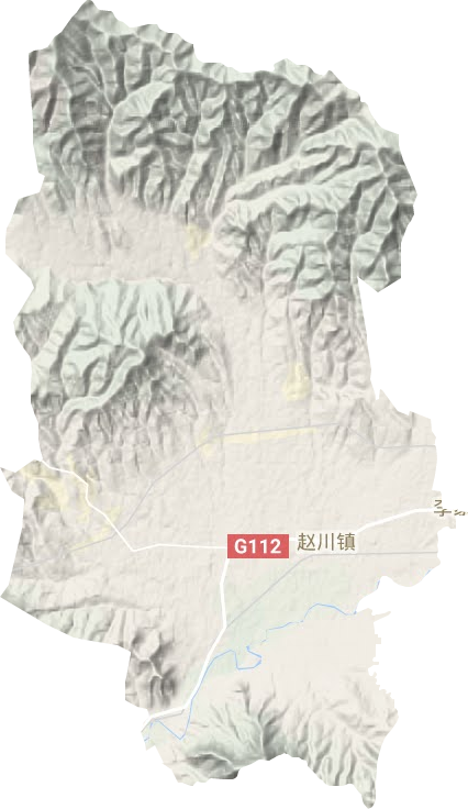 赵川镇地形地图