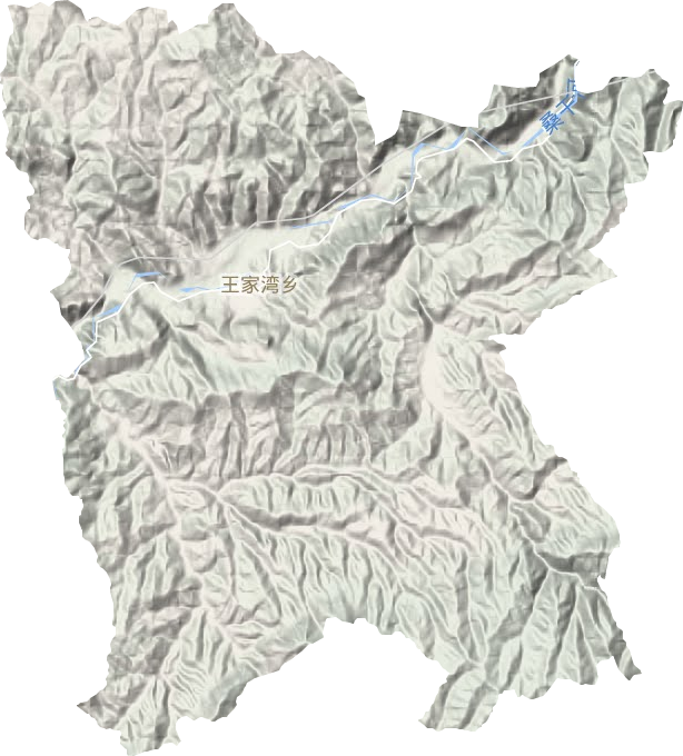 王家湾乡地形地图