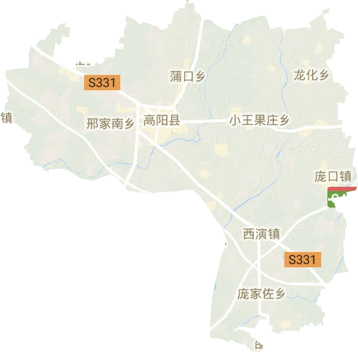 高阳县地形地图