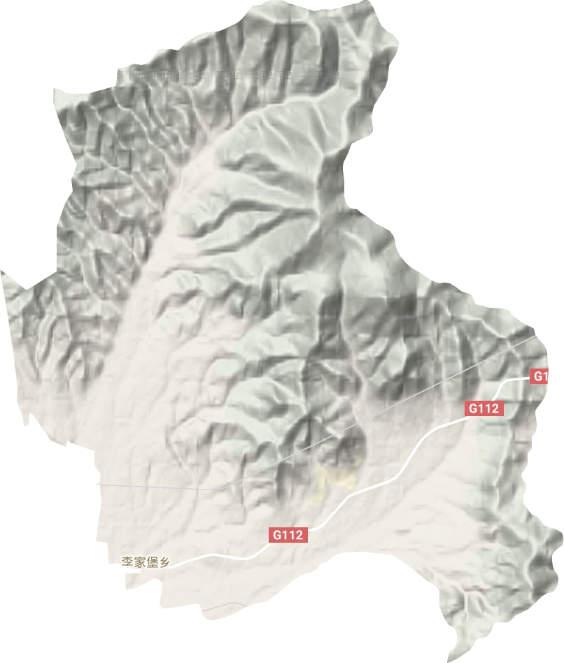 李家堡乡地形地图