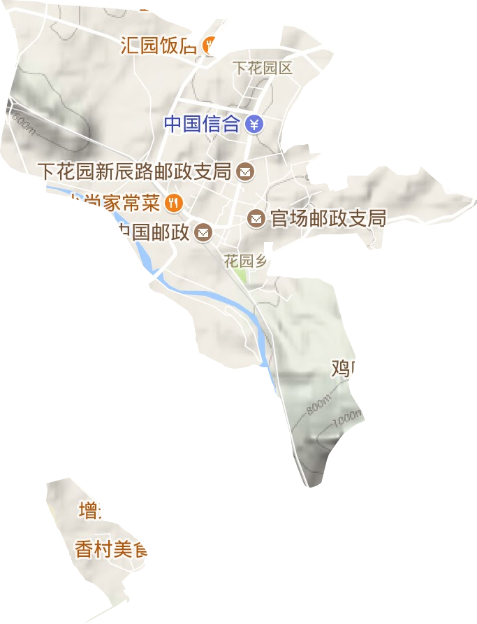 城镇街道地形地图