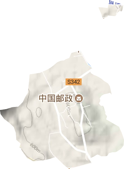 煤矿街道地形地图