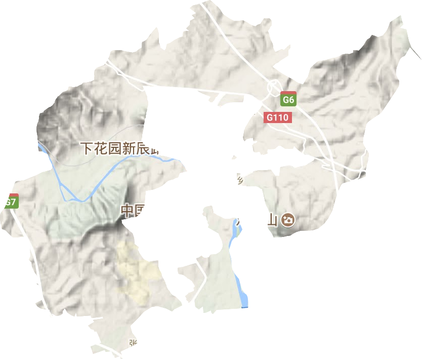 花园乡地形地图