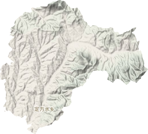 定方水乡地形地图