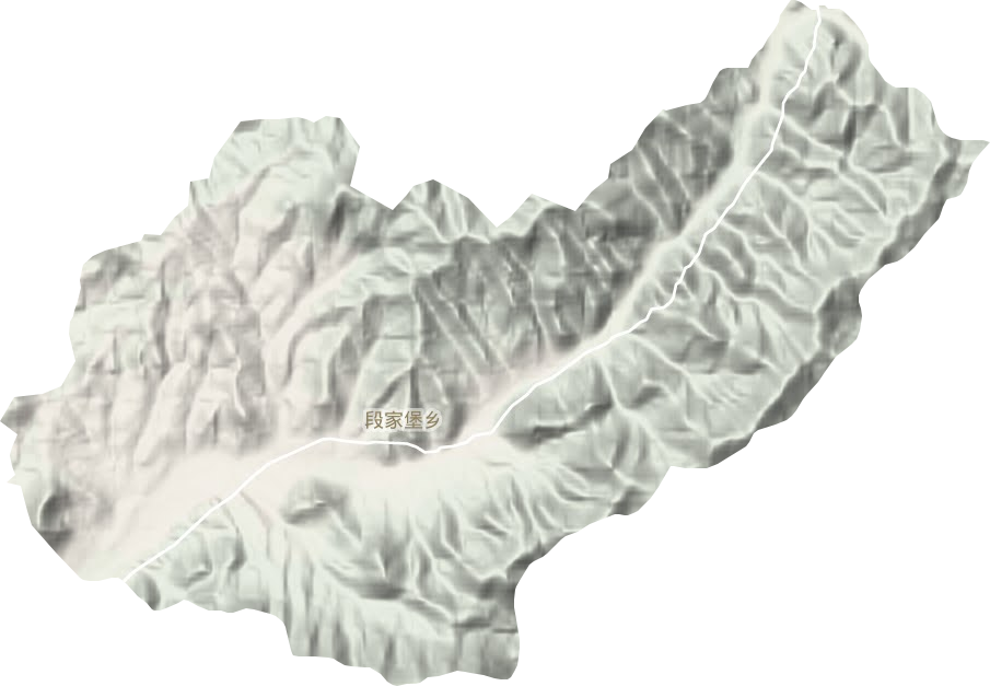 段家堡乡地形地图