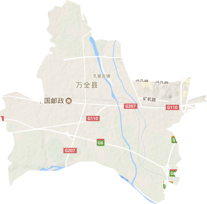 孔家庄镇地形地图