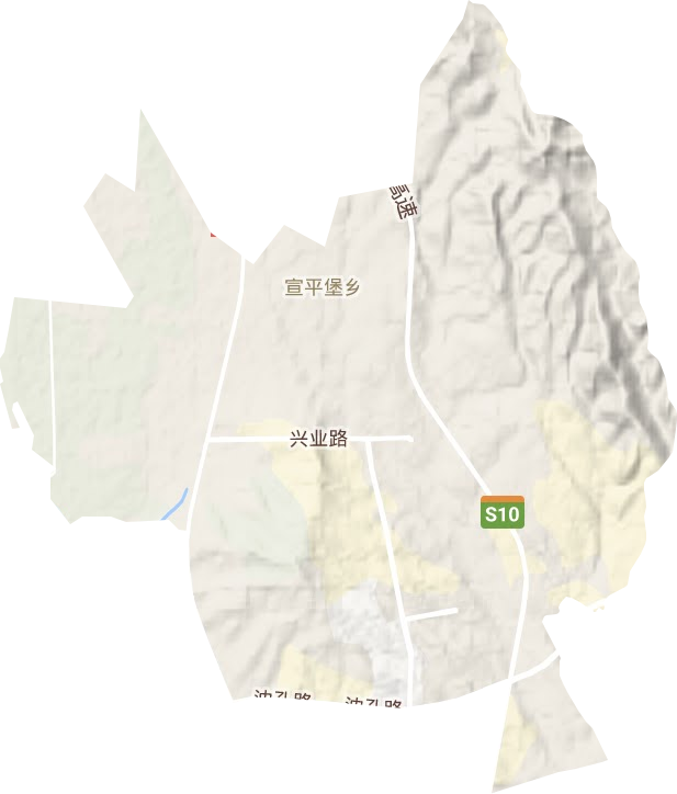 宣平堡乡地形地图
