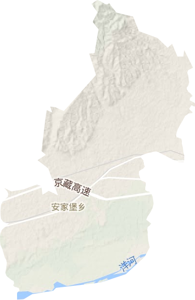 安家堡乡地形地图