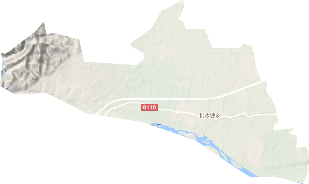 北沙城乡地形地图