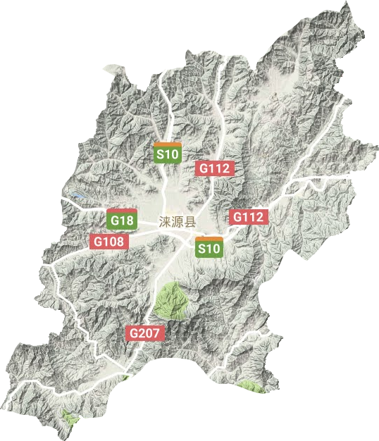 涞源县地形地图