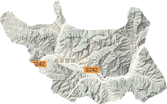 高家营镇地形地图