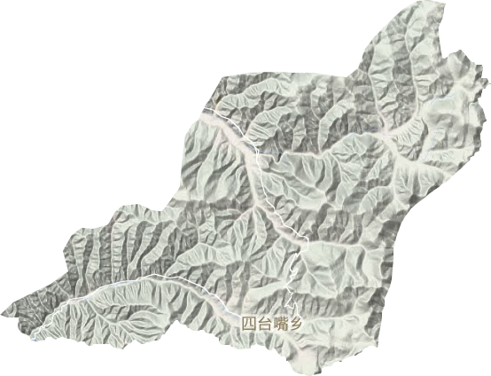 四台嘴乡地形地图