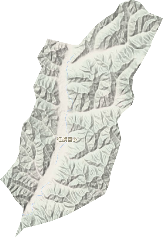 红旗营乡地形地图