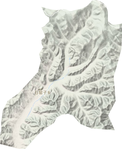 石窑子乡地形地图