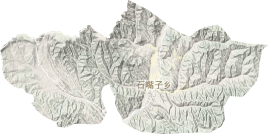 石嘴子乡地形地图