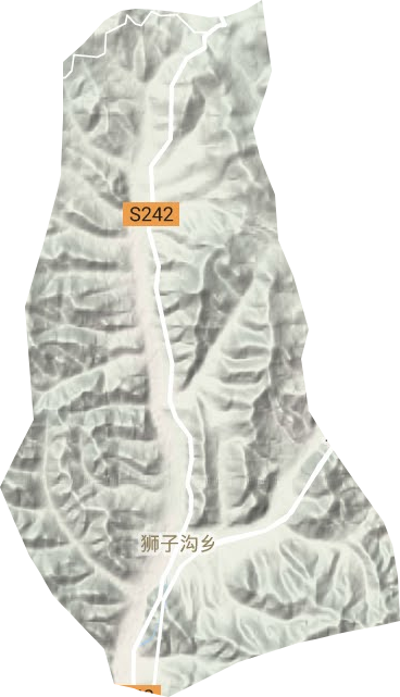狮子沟乡地形地图