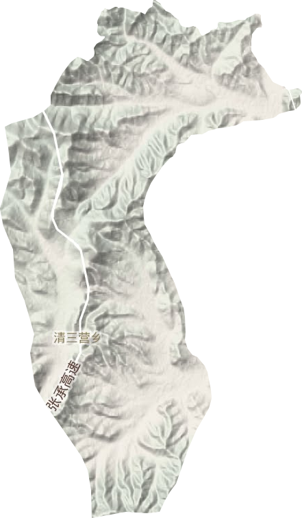 清三营乡地形地图