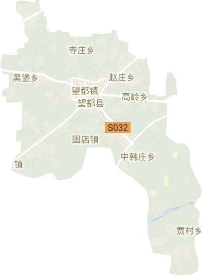 望都县地形地图