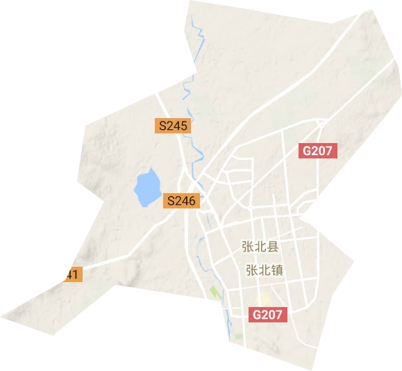 张北镇地形地图