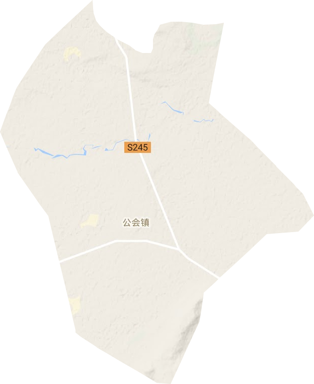 公会镇地形地图