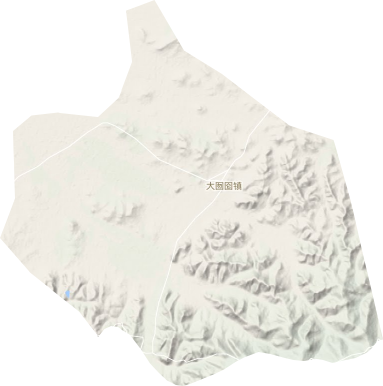 大囫囵镇地形地图