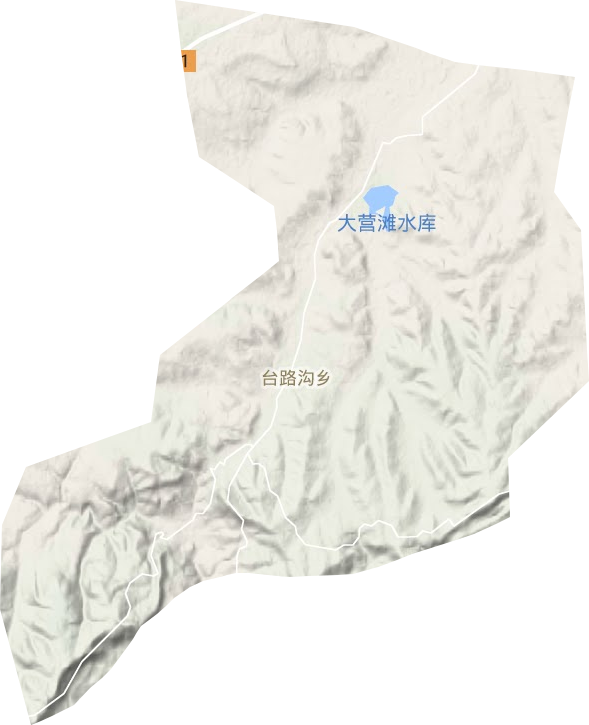 台路沟乡地形地图