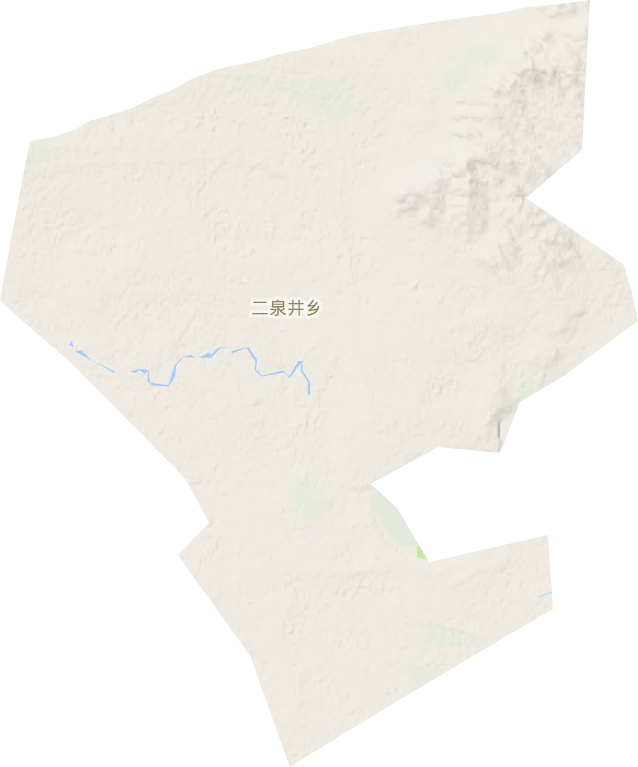 二泉井乡地形地图
