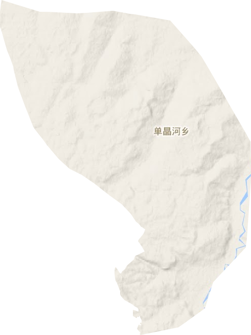 单晶河乡地形地图