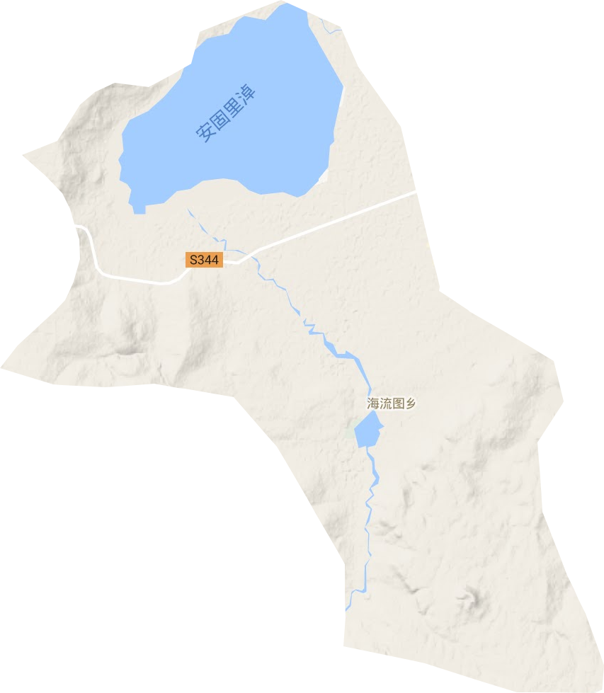 海流图乡地形地图