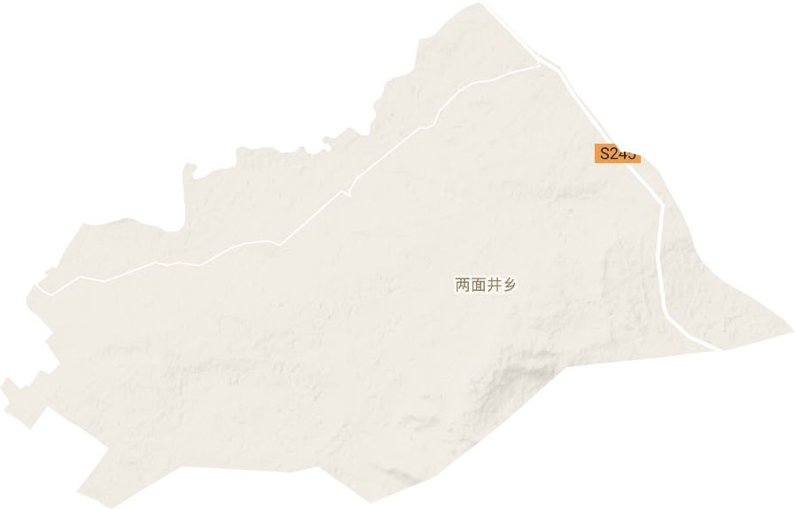 两面井乡地形地图
