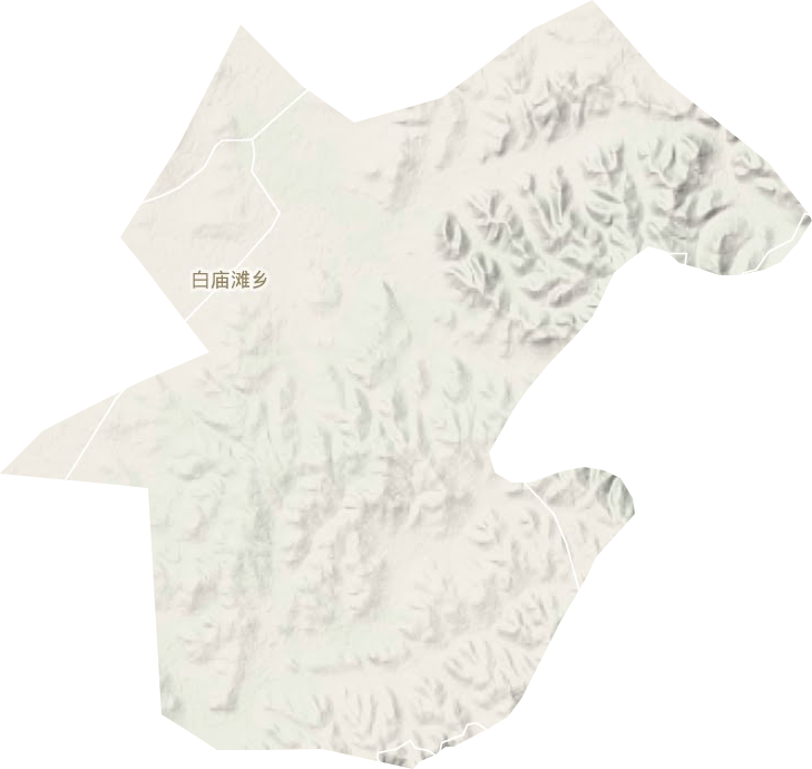 白庙滩乡地形地图