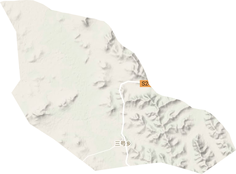 三号乡地形地图