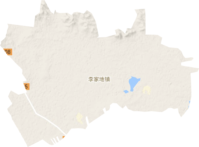 李家地镇地形地图