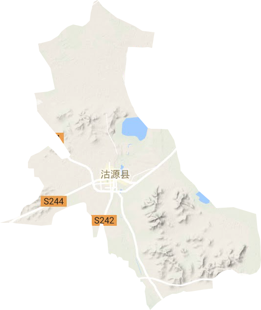 平定堡镇地形地图