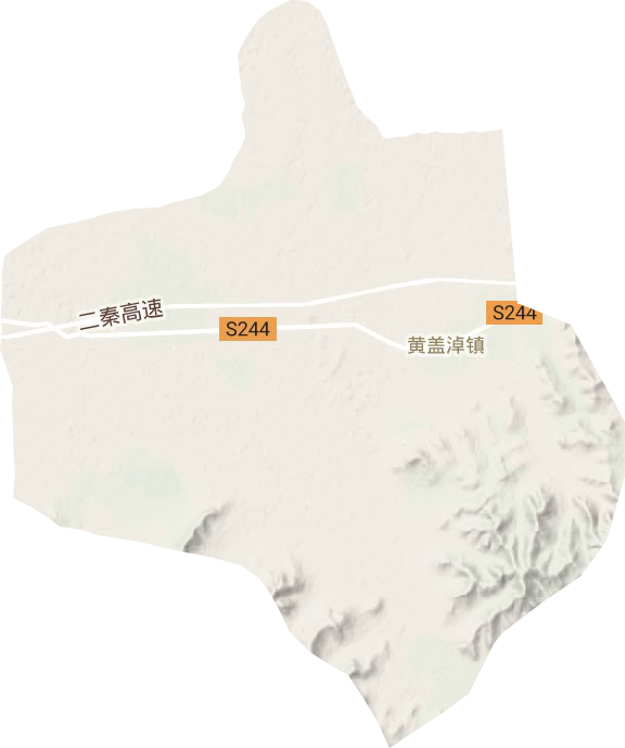 黄盖淖镇地形地图