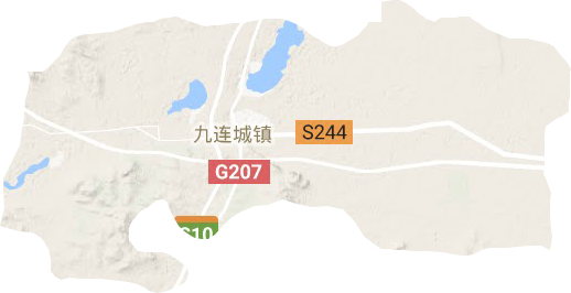 九连城镇地形地图