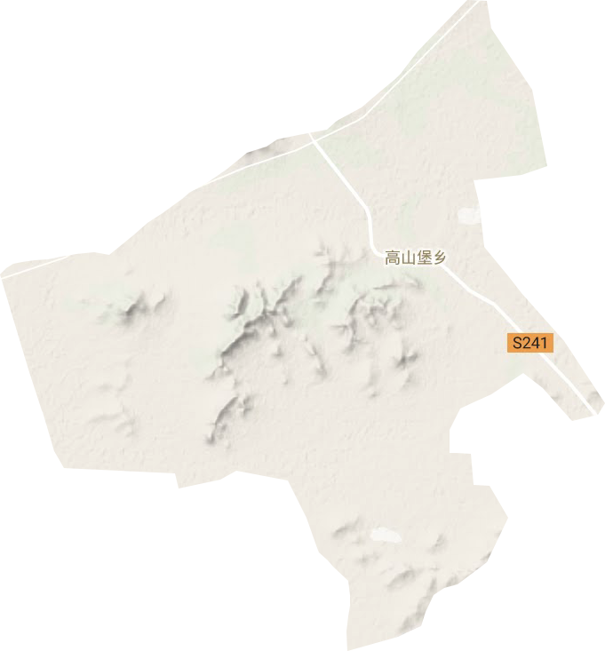 高山堡乡地形地图