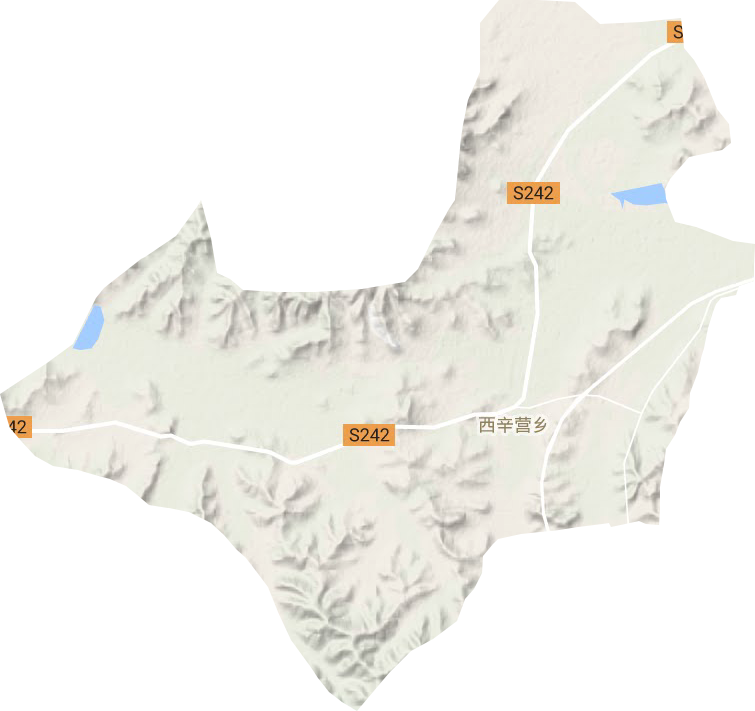 西辛营乡地形地图