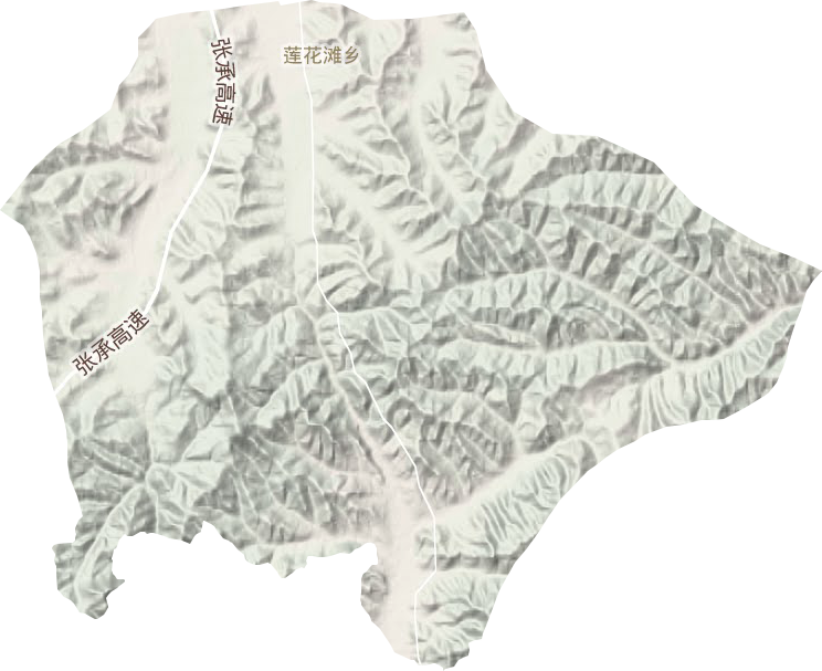 莲花滩乡地形地图
