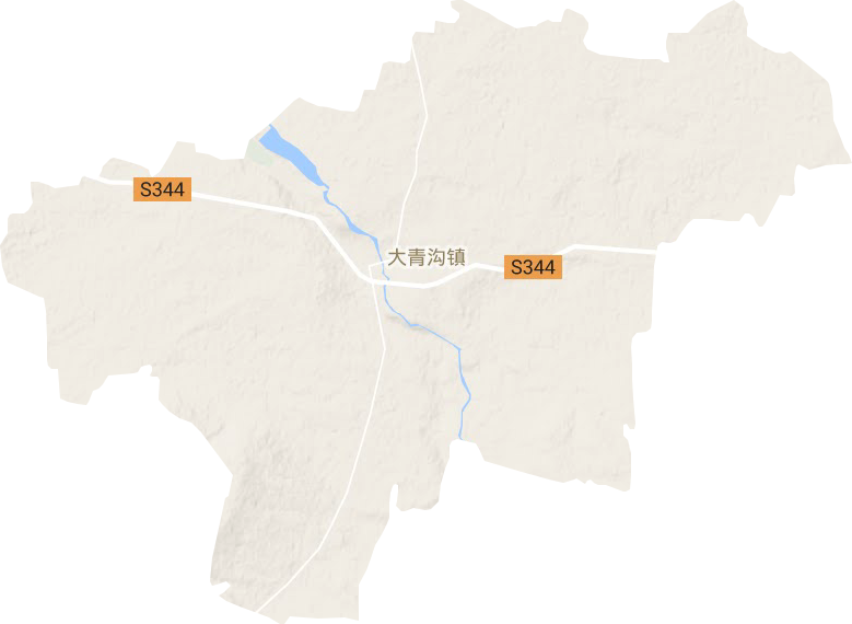 大青沟镇地形地图