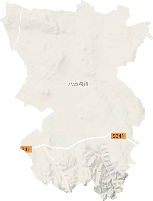 八道沟镇地形地图