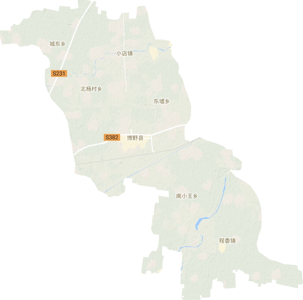 博野县地形地图