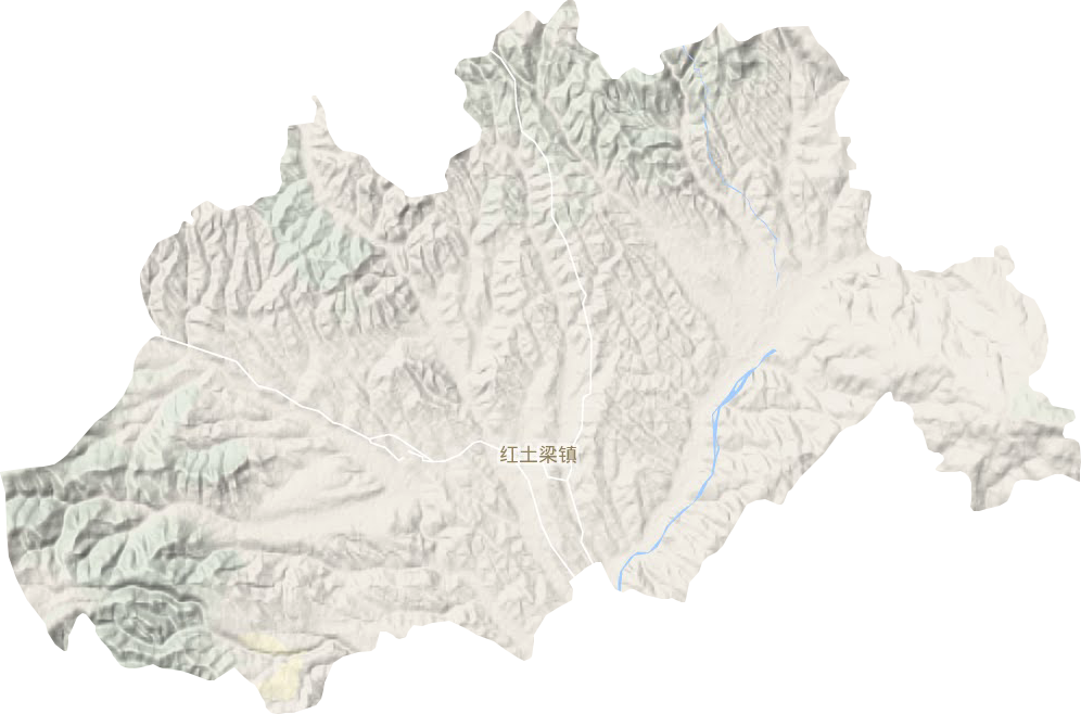 红土梁镇地形地图