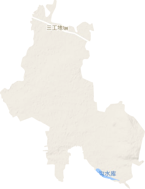三工地镇地形地图