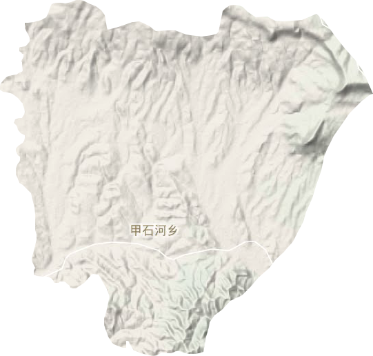 甲石河乡地形地图