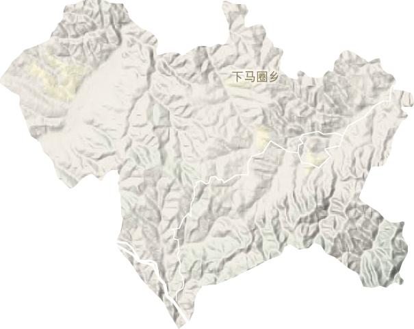 下马圈乡地形地图